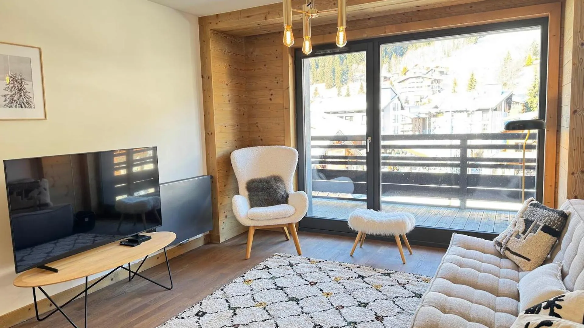 公寓 Appartement Lumineux Au Coeur Des Gets Avec Balcon Et Parking - Fr-1-623-222 莱热 法国