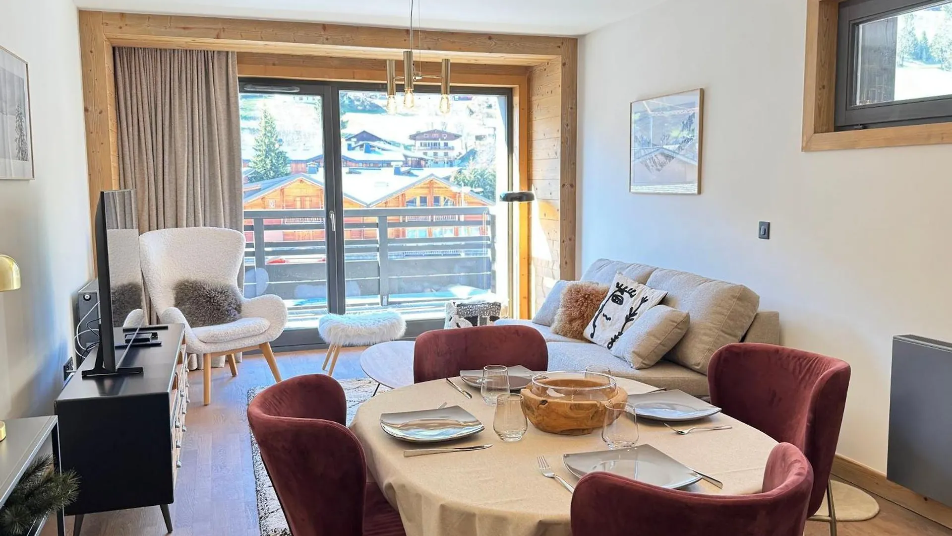 Appartement Lumineux Au Coeur Des Gets Avec Balcon Et Parking - Fr-1-623-222 莱热